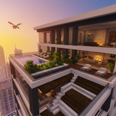 Как спроектировать пентхаус в Майнкрафте: план, ресурсы, стили